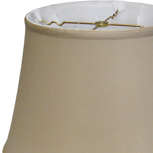 HomeRoots Brown Pongee Silk Bell Lamp Shade – Elegant Warmth for Traditional & Modern Interiors, Easy Install 469659