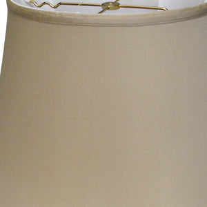 HomeRoots Brown Pongee Silk Bell Lampshade – Elegant Warm Lighting for Living Rooms, Bedrooms & More 469661