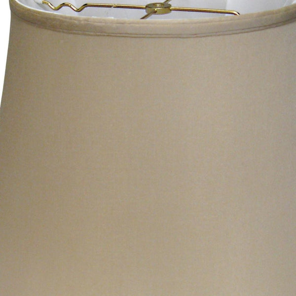 HomeRoots Brown Pongee Silk Bell Lampshade – Elegant Warm Lighting for Living Rooms, Bedrooms & More 469661