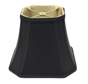 Homeroots 14" Black With Bronze Lining Slanted Square Bell No Slub Lampshade  No Slub Innsbruck 469670