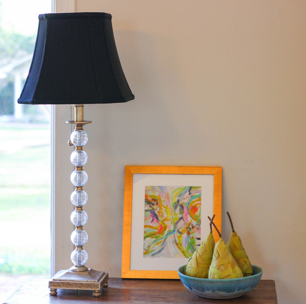 Homeroots 14" Black With Bronze Lining Slanted Square Bell No Slub Lampshade  No Slub Innsbruck 469670