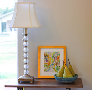 Homeroots 14" White Slanted Square Bell Monay Shantung Lampshade  Monay Shantung Silk 469671