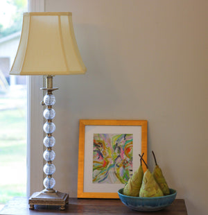 Homeroots 14" Antique White Slanted Square Bell Monay Shantung Lampshade  Monay Shantung Silk 469672