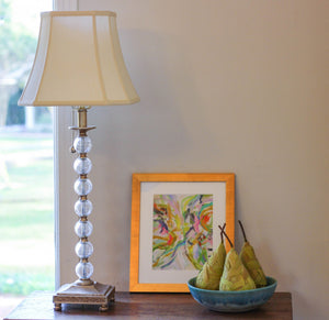 Homeroots 14" Ivory Slanted Square Bell Monay Shantung Lampshade  Monay Shantung Silk 469673