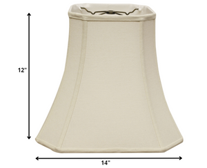 Homeroots 14" Inherent Slanted Square Bell Linen Lampshade  Linen 469674