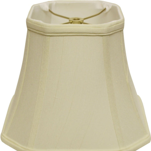 Homeroots 15" Ivory Slanted Square Bell Monay Shantung Lampshade  Monay Shantung Silk 469678