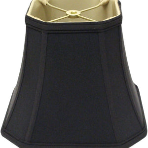 Homeroots 16" Black With Bronze Lining Slanted Square Bell No Slub Lampshade  No Slub Innsbruck 469679