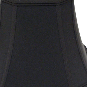 Homeroots 16" Black With Bronze Lining Slanted Square Bell No Slub Lampshade  No Slub Innsbruck 469679