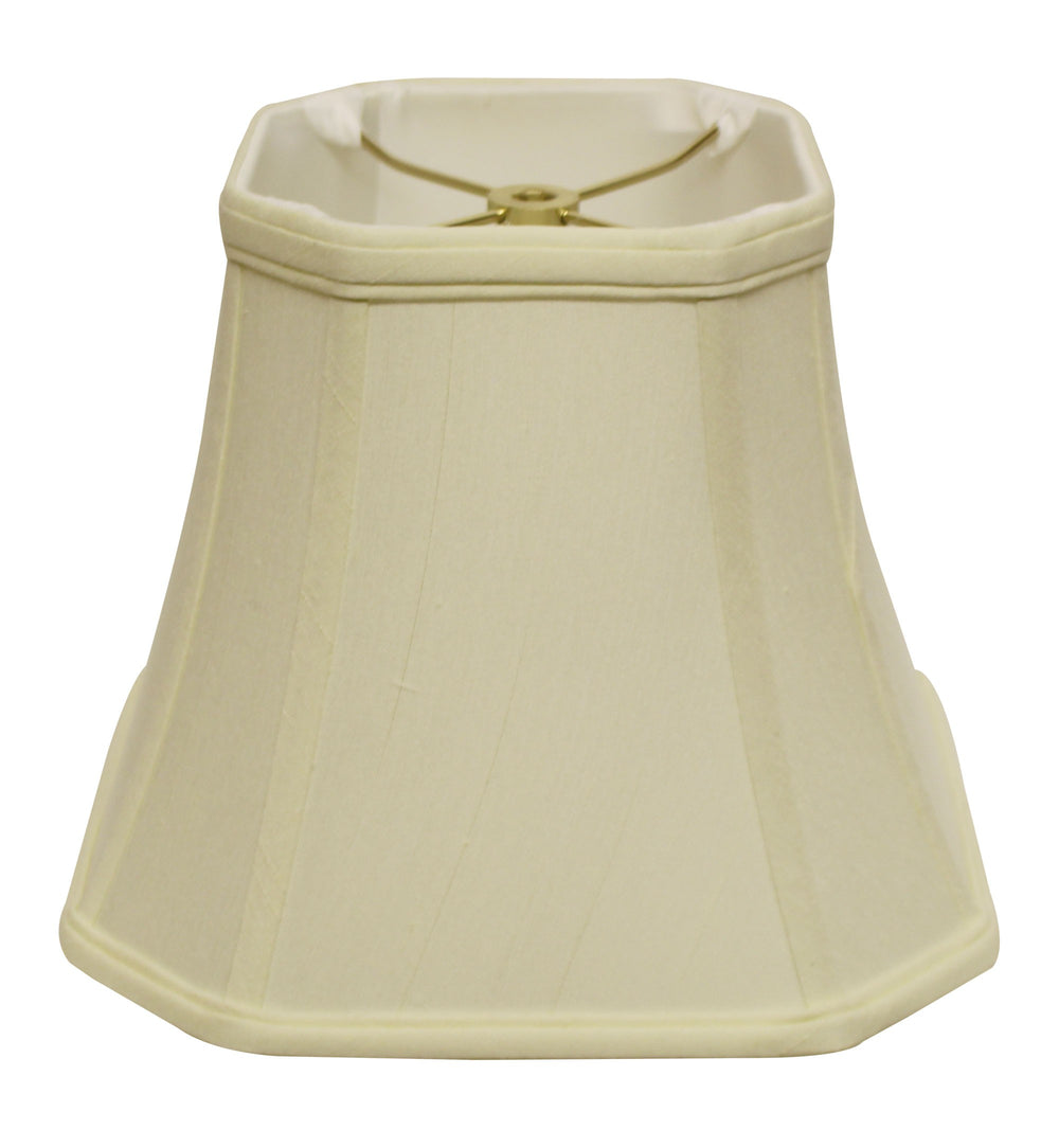 Homeroots 16" Ivory Slanted Square Bell Monay Shantung Lampshade  Monay Shantung Silk 469682