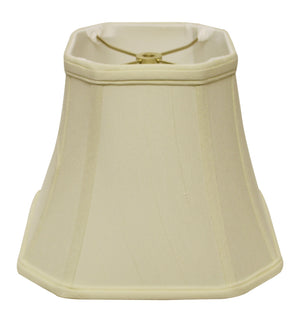 Homeroots 16" Ivory Slanted Square Bell Monay Shantung Lampshade  Monay Shantung Silk 469682