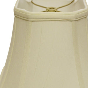 Homeroots 16" Ivory Slanted Square Bell Monay Shantung Lampshade  Monay Shantung Silk 469682