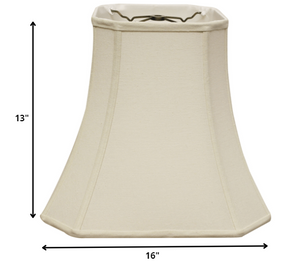 Homeroots 16" Inherent Slanted Square Bell Linen Lampshade  Linen 469683