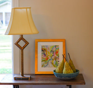 Homeroots 14" Antique White Slanted Rectangle Bell Monay Shantung Lampshade  Monay Shantung Silk 469696