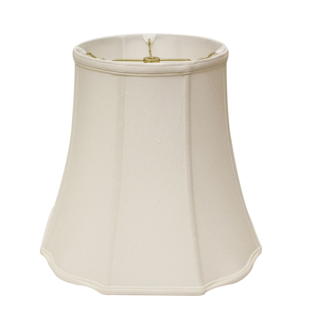 Homeroots 14" White Premium Octagon Monay Shantung Lampshade  Monay Shantung Silk 469704