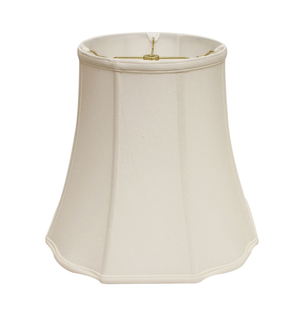 Homeroots 16" White Premium Octagon Monay Shantung Lampshade  Monay Shantung Silk 469707