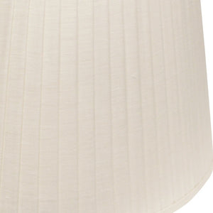 Homeroots 16" White Slanted Oval Linen Lampshade  Linen 469715