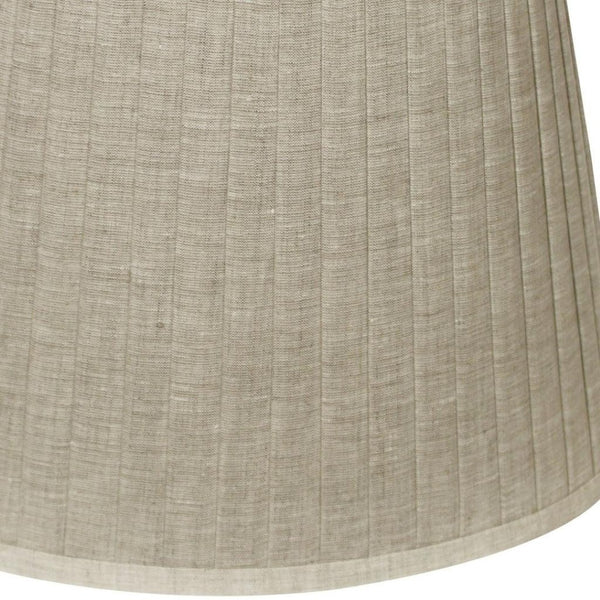HomeRoots 16" Cream Slanted Oval Linen Lampshade – Elegant Softback Design for Warm Ambient Lighting Décor 469716