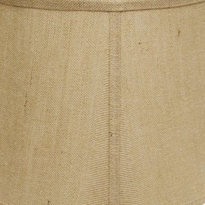 Homeroots 13" Golden Fiber Drum Throwback Burlap Lampshade  Burlap 469742