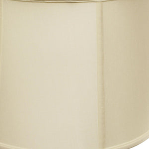 Homeroots 13" Ivory Throwback Drum Pongee Silk Lampshade  Pongee Silk 469743