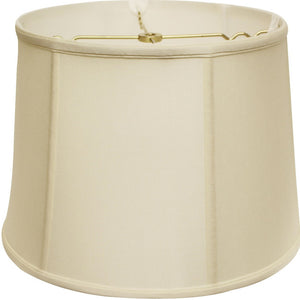 Homeroots 13" Ivory Throwback Drum Pongee Silk Lampshade  Pongee Silk 469743