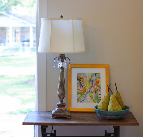 Homeroots 13" Ivory Throwback Drum Pongee Silk Lampshade  Pongee Silk 469743