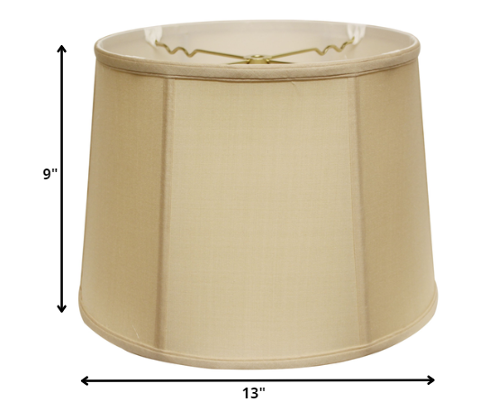 Homeroots 13" Inherent Throwback Drum Pongee Silk Lampshade  Pongee Silk 469744