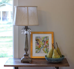 Homeroots 13" Cream Throwback Drum Linen Lampshade  Linen 469745