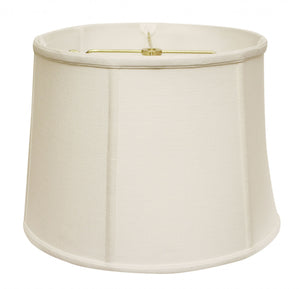 Homeroots 13" White Throwback Drum Linen Lampshade  Linen 469748