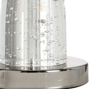 Wildwood Iceland Seeded Glass Lamp With Polished Nickel Base — Slim 34.5" Ambient Accent For Modern Decor 46975