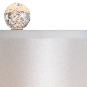 Wildwood Iceland Seeded Glass Lamp With Polished Nickel Base — Slim 34.5" Ambient Accent For Modern Decor 46975