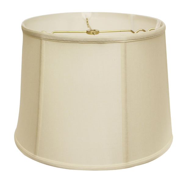 Homeroots 15" Ivory Throwback Drum Pongee Silk Lampshade  Pongee Silk 469750