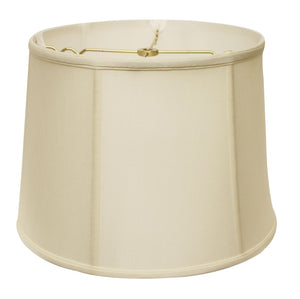 Homeroots 15" Ivory Throwback Drum Pongee Silk Lampshade  Pongee Silk 469750