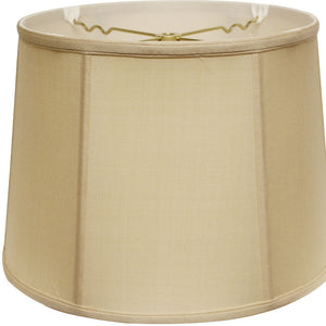 Homeroots 15" Inherent Throwback Drum Pongee Silk Lampshade  Pongee Silk 469751