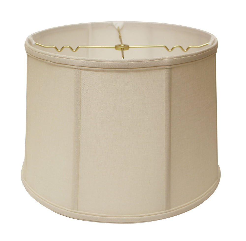 Homeroots 15" Off White Throwback Drum Linen Lampshade  Linen 469753