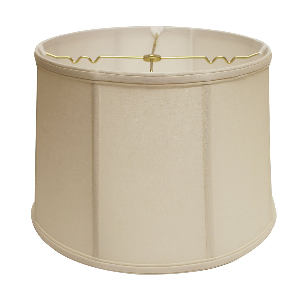 Homeroots 15" Off White Throwback Drum Linen Lampshade  Linen 469753
