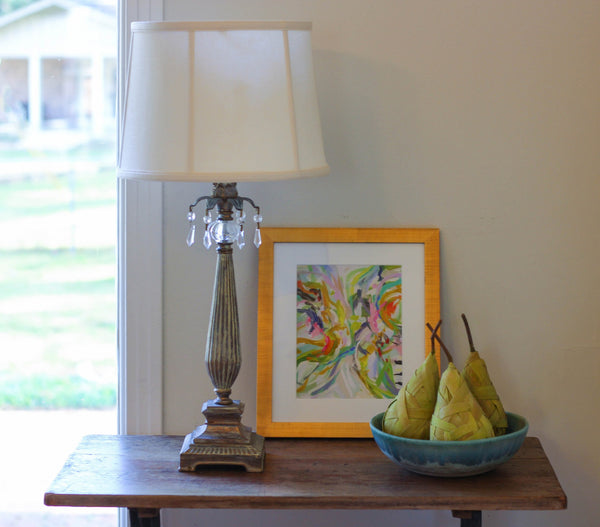 Homeroots 15" Off White Throwback Drum Linen Lampshade  Linen 469753