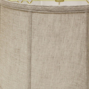 Homeroots 17" Cream Throwback Drum Linen Lampshade  Linen 469759