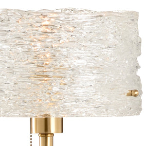 Wildwood Zaha Antique Brass Table Lamp With Hand-Spun Glass Shade — Transitional 30" Accent Light For Nightstands 46976
