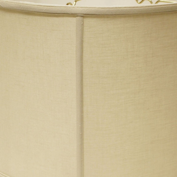 HomeRoots 17" Pale Brown Drum Linen Lampshade - Mid-Century Modern Design for Ambient Lighting & Style 469761