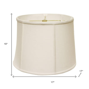 HomeRoots White Linen Drum Lamp Shade – Contemporary Lighting Solution for Home, Office & Cozy Spaces 469762