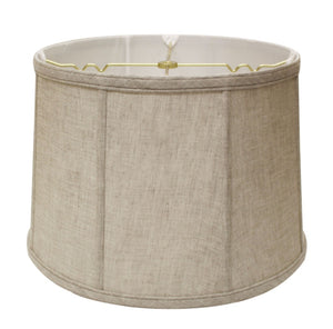 HomeRoots Cream Linen Drum Lampshade – Stylish Mid-Century Design for Warm, Inviting Home Lighting Solutions 469766