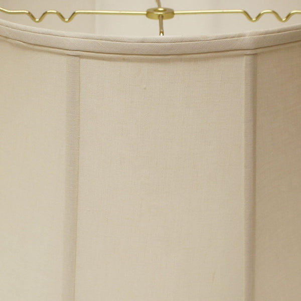 HomeRoots 19" Off White Drum Linen Lampshade - Mid-Century Charm with Soft, Even Lighting for Any Room 469767