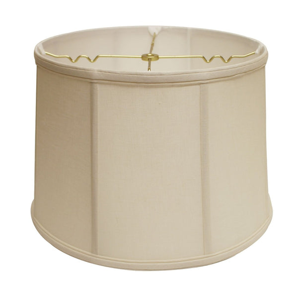 HomeRoots 19" Off White Drum Linen Lampshade - Mid-Century Charm with Soft, Even Lighting for Any Room 469767