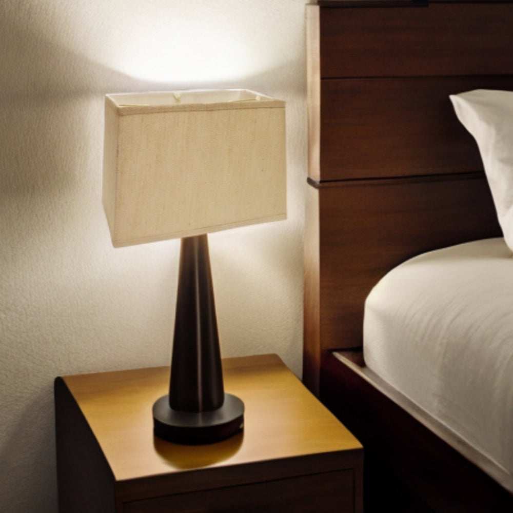 Homeroots 14" Golden Fiber Throwback Rectangle Burlap Lampshade  Burlap 469770