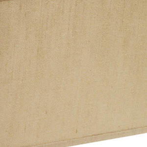 Homeroots 14" Golden Fiber Throwback Rectangle Burlap Lampshade  Burlap 469770