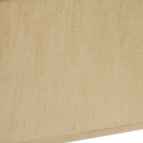 Homeroots 14" Golden Fiber Throwback Rectangle Burlap Lampshade  Burlap 469770