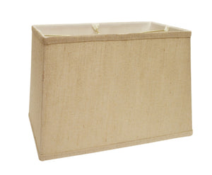 Homeroots 14" Golden Fiber Throwback Rectangle Burlap Lampshade  Burlap 469770