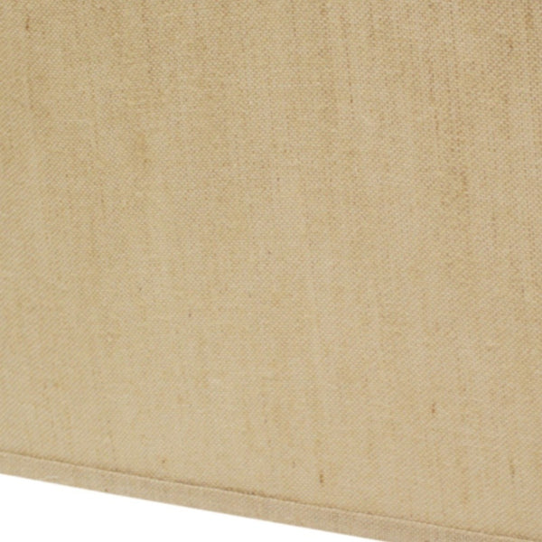 Homeroots 14" Golden Fiber Throwback Rectangle Burlap Lampshade  Burlap 469770