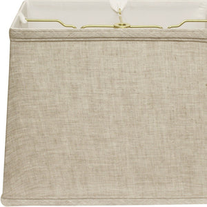 Homeroots 14" Cream Throwback Rectangle Linen Lampshade  Linen 469773