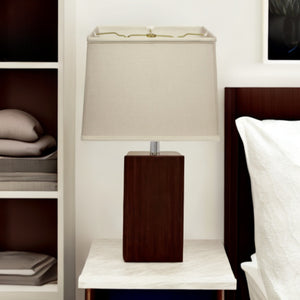 Homeroots 14" Off White Throwback Rectangle Linen Lampshade  Linen 469774